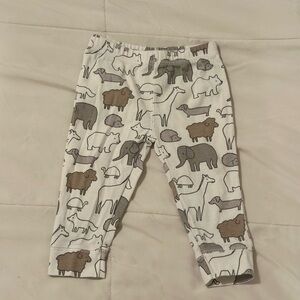Carter's Animal Friends Leggings - White and Brown